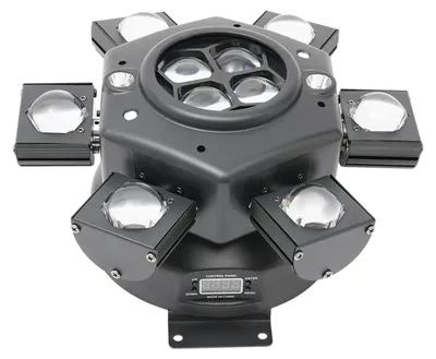 Produktbild von LED Bühnenbeleuchtung - Moving Head Scheinwerfer - 150W - 100–240V - 6-arm - 4-farbige LED - DMX für Party, Bar, Club, DJ
