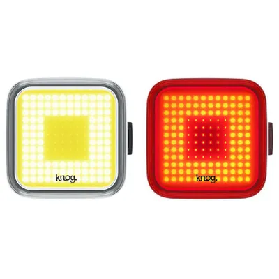 Zdjęcie produktu dla Knog Blinder Square, Oświetlenie tylne + przednie (zestaw), Czarny, 200 lm, 100 lm, Bateria, 4 h
