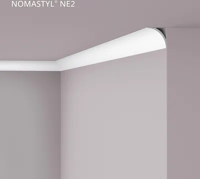 Produktbild von Eckleiste NMC NE2 Pure NOMASTYL Noel Marquet Zierleiste Stuckleiste Modernes Design weiß 2 m