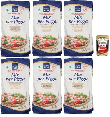 Produktbild von Nutrifree Italian Gourmet Mix per Pizza Farina senza Glutine Backmischung 6 x 1kg
