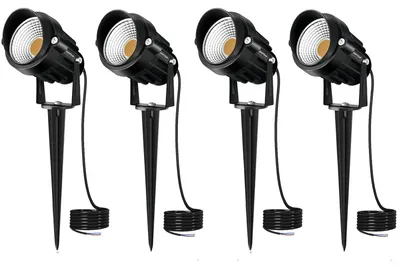 LED-Tuinleuchten 10W 4er-Set, IP66, 1000LM, 3000K warmweiß