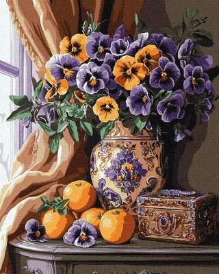 Immagine prodotto di Dipingere con i numeri - Viole del pensiero 40x50 cm - Ideyka