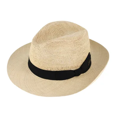 Produktbild von Fiebig Panamahut Fedora Crochet mit Ripsband uni Cognac Gr. 57