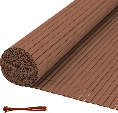 Obrázok produktu pre Aopunly zástena na ochranu súkromia PVC plot vetrolam pre záhradný balkón a terasu, hnedá 0,8 x 4 m