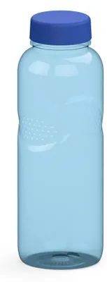 Produktbild von Trinkflasche Carve 'Refresh' 700 ml - BPA frei und auslaufsicher Wasserflasche für Schule, Sport und Freizeit - transparent-blau/blau