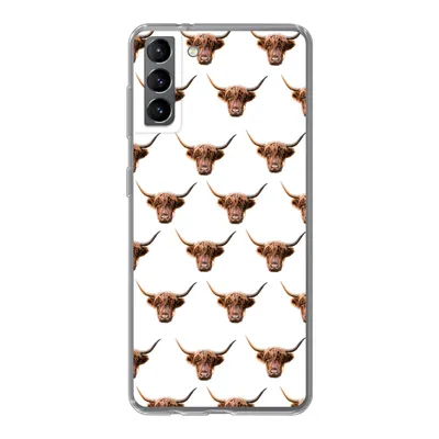 Produktbild von MuchoWow® Handyhülle Schutzhülle Hülle für Samsung Galaxy S21 Plus Schottischer Highlander - Kuh - Muster Silikon Softcase Handy Hülle - Handy-Tasche