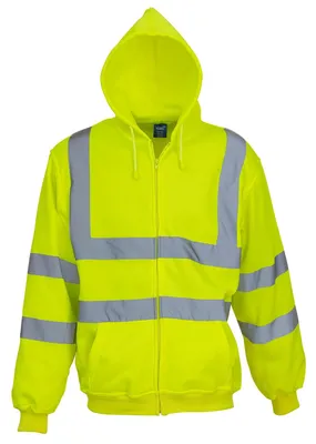 Produktbild von Yoko - Hoodie mit durchgehendem Reißverschluss Signalkleidung für Herren LT521 (3XL) (Gelb)