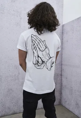 Obrázek produktu pro Pánské tričko Mr. Tee Pray Hands Tee white - S