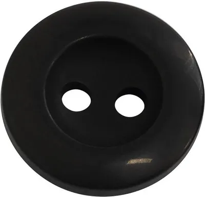 Obrázok produktu pre Sada plastových gombíkov, čierna, 10 ks, 15 x 3 mm, 2 otvory, 24L L24