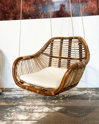 Produktbild von Hängesessel Hängestuhl Hängesitz Hängeschaukel Rattan 66x65x49cm 300159