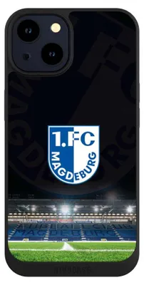 Produktbild von NIVOCASE Handyhülle für Apple iPhone 14 Hülle NIVOpure Case Schwarz Stadion 1. FC Magdeburg 1. FCM