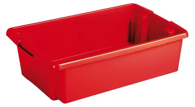Image de Boîte de rangement Sunware - plastique - 30 L - rouge - 59 x 39 cm