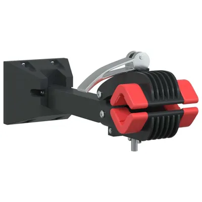 Image de Support mural pour réparation de vélo pliable rouge et noir