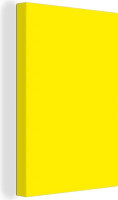 Produktbild von MuchoWow® - Leinwandbilder - Gelb - Zitrone - Neon - Farben, Wandbild, Wanddeko Bilder Wohnzimmer, 40x60 cm