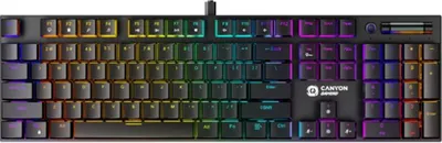 Obrázok produktu pre Canyon Cometstrike GK-55, Plná veľkosť (100 %), Kábel, USB, Mechanický spínač kláves, QWERTY, Čierna
