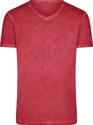 Produktbild von Trendiges T-Shirt mit V-Ausschnitt red, Gr. S