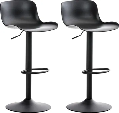 Produktbild von CLP 2er Set Barhocker Almada drehbar und höhenverstellbar. schwarz