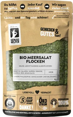 Produktbild von Meersalat Flocken, grüne Algen, frisch-mild, 80g