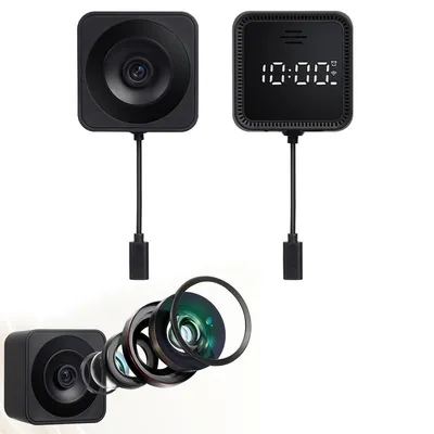 Produktbild von WLAN Überwachungskamera,Mini Kamera,Zwei-Wege-Audio, Nachtsicht in Farbe,App-Steuerung,magnetische,Uhrzeitanzeige, Plug & Play,Schwarz