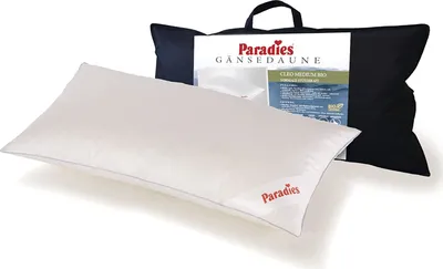 Produktbild von Paradies Daunenkissen 40x80 cm "Cleo medium Bio" RDS