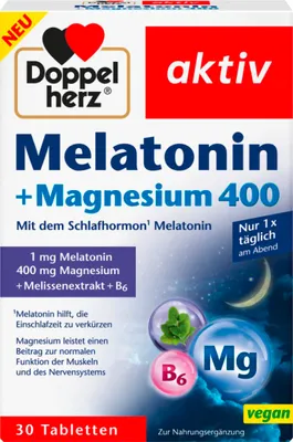 Image de Doppelherz aktiv mélatonine+magnésium (30 comprimés)