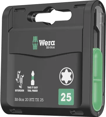 Produktbild von Wera Bit-Set 20 BTZ TX 25 20-teilig, 25 Stück(e), Torx, Kunststoff, Box