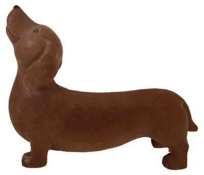Produktbild von Clayre & Eef Dekorationsfigur Hund 40x14x33 cm Braun Keramikmaterial Dackel
