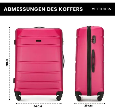 Image de WITTCHEN Globe Line : Grande valise trolley, valise de voyage en ABS, coque rigide, 4 roulettes