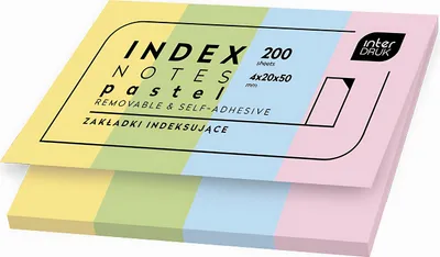 Produktbild von Interdruk Haftnotizen Index Pastellfarben