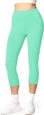 Image de Leggings 3/4 pour femmes en coton Ladeheid LA40-132 (menthe, L)