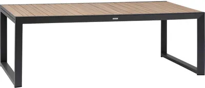 Produktbild von Ausziehbarer Garten-Tisch Corvo Akazie & Graphit - 12 Sitze - Aluminium mit Epoxidharzbehandlung,  - Hespéride