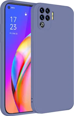Produktbild von OPPO A94 4G Hülle, LaimTop Slim Liquid Silikon Gel Gummi Schutzhülle für OPPO A94 4G Grau