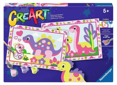 Immagine prodotto di Ravensburger - Dipingi con i numeri: set da colorare con dinosauri colorati per bambini