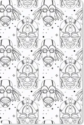 Produktbild von MuchoWow® Mauspad Mousepad Inka - Masken - Muster - Schwarz und weiß 18x27 cm - Mousepads - Maus Mat - Pad - Mausunterlage
