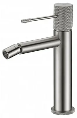 Einhebel-Bidetarmatur, gebürstetes Nickel, Messing, 200x130 mm