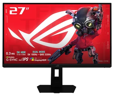 Zdjęcie produktu dla ASUS ROG Strix XG27JCG, 68,6 cm (27"), 5120 x 2880 px, 5K Ultra HD, LCD, 0,3 ms, Czarny