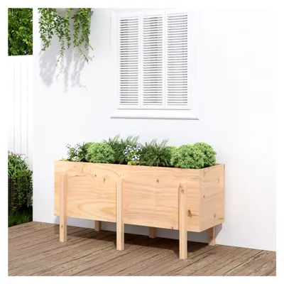 Produktbild von Hochbeet 121x50x57 cm aus massivem Kiefernholz