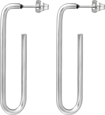 Produktbild von Ohrstecker Quadratische Creolen aus Hochglanzpoliertem Edelstahl Silber Unisize Maxte