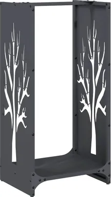 Produktbild von vidaXL Brennholzregal Anthrazit 40x30x80 cm Kaltgewalzter Stahl