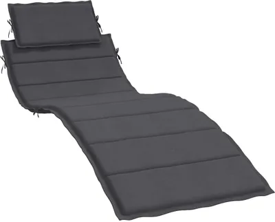 Zdjęcie produktu dla vidaXL Poduszka na leżak melanż antracyt 186x58x4 cm tkanina