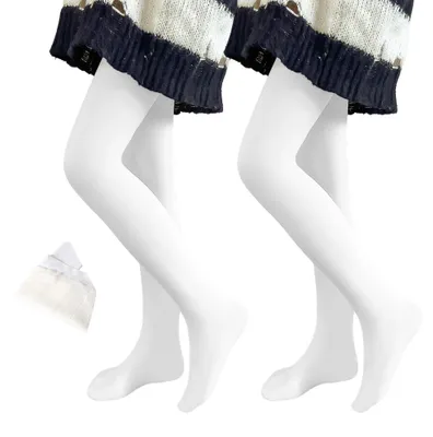 Produktbild von Thermoleggings für Mädchen – 2-teilig mit Fleece-Futter – Schwarz und Weiß