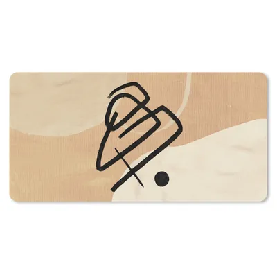 Produktbild von MuchoWow® Schreibtischunterlage Design - Abstrakt - Braun 80x40 cm - XXL Mauspad - Gaming Mauspad