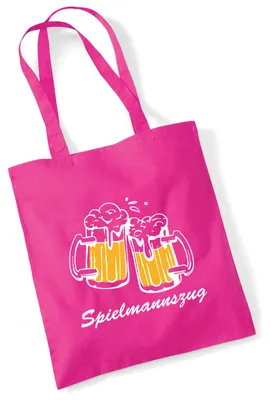 Produktbild von Huuraa Jutebeutel Spielmannszug Schützenfest 10 Liter Fuchsia Baumwolle Tasche Geschenkidee