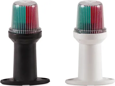 Produktbild von Dreifarbenlaterne, aus ABS-Kunststoff & Acrylglas, salzwasserbeständig, schwarz / weiß Farbe: Weiß