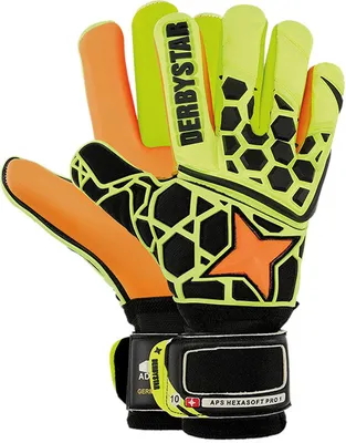 Produktbild von DERBYSTAR APS Hexasoft Pro 1 Torwarthandschuhe schwarz/gelb/orange 12