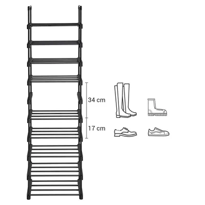 Obrázek produktu pro Botník černý modulární 174 cm LOFT
