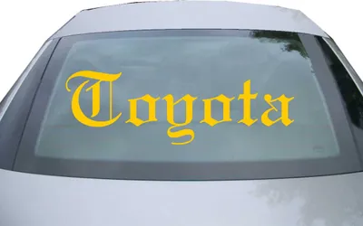Produktbild von Indigos UG - Aufkleber Heckscheibe & Motorklappe DE6894 - gold - 600x195 mm - Coyota - Auto Scheiben Fenster Heckklappe Tuning Racing JDM - Die cut