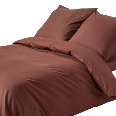 Produktbild von HOMESCAPES Bettwäsche braun Fadendichte 200, 240 x 220 cm