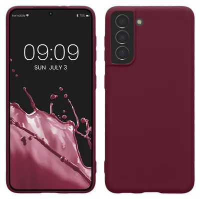 Produktbild von kwmobile Handyhülle für Samsung Galaxy S21 Hülle - TPU Case - Kabelloses Laden - Schutzhülle Cover in Bordeaux Violett