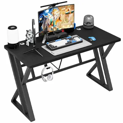 Zdjęcie produktu dla Biurko komputerowe czarne nowoczesne dla gracza loft 120 cm